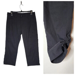Eddie Bauer black crop hiking pants.  Nylon/Spandex. Women's size 6.